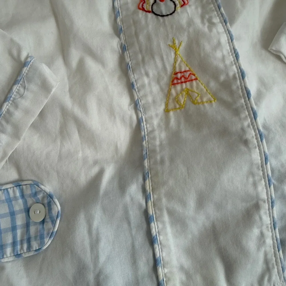 Cecil and Lou Thanksgiving Embroidered Long Sleeve Set Size 24 Months
